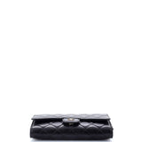 Wallet on Short Chain Quilted Lambskin