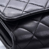 Wallet on Short Chain Quilted Lambskin