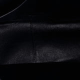 So Black Classic Double Flap Bag Quilted Shiny Crumpled Calfskin Jumbo