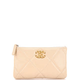 19 O Case Pouch Quilted Goatskin Small