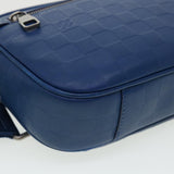 LOUIS VUITTON Damier Infini Ambreil Shoulder Bag Leather Blue N41354 LV 31997A