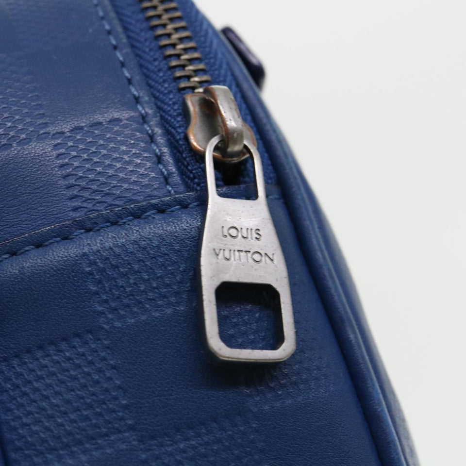 LOUIS VUITTON Damier Infini Ambreil Shoulder Bag Leather Blue N41354 LV 31997A