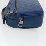 LOUIS VUITTON Damier Infini Ambreil Shoulder Bag Leather Blue N41354 LV 31997A