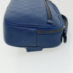 LOUIS VUITTON Damier Infini Ambreil Shoulder Bag Leather Blue N41354 LV 31997A