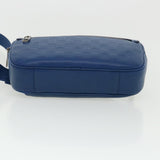 LOUIS VUITTON Damier Infini Ambreil Shoulder Bag Leather Blue N41354 LV 31997A
