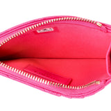 Flap Zip Card Holder Quilted Caviar