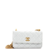 Sweet Camellia Wallet on Chain Quilted Lambskin