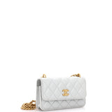 Sweet Camellia Wallet on Chain Quilted Lambskin