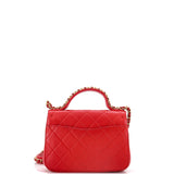 Chain Infinity Top Handle Bag Quilted Lambskin Mini