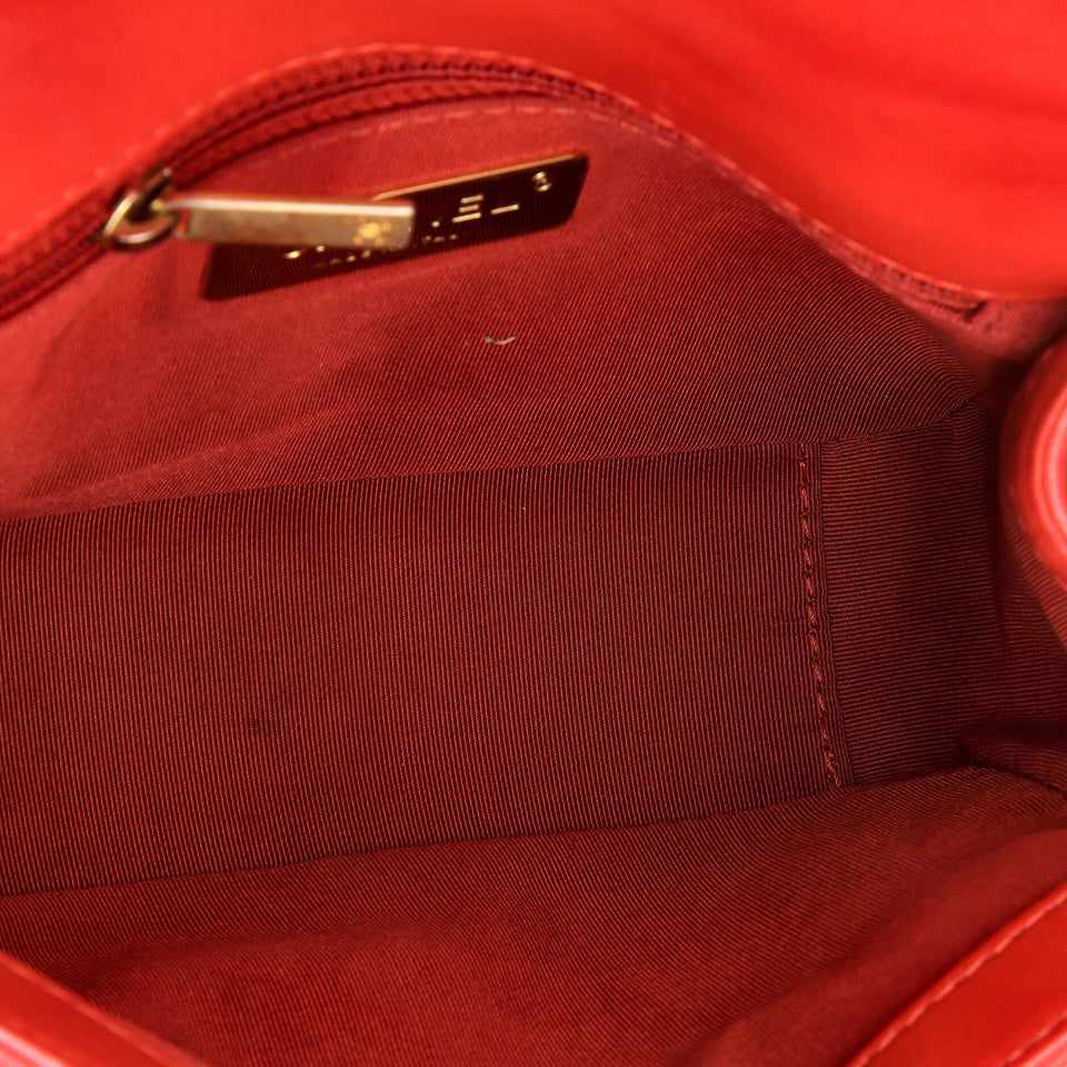 Chain Infinity Top Handle Bag Quilted Lambskin Mini
