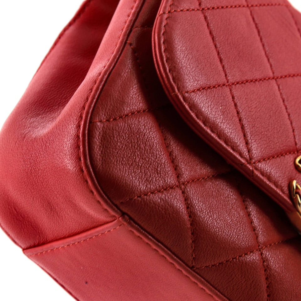 Chain Infinity Top Handle Bag Quilted Lambskin Mini