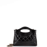 31 Shopping Bag Clutch with Chain Quilted Lambskin Small