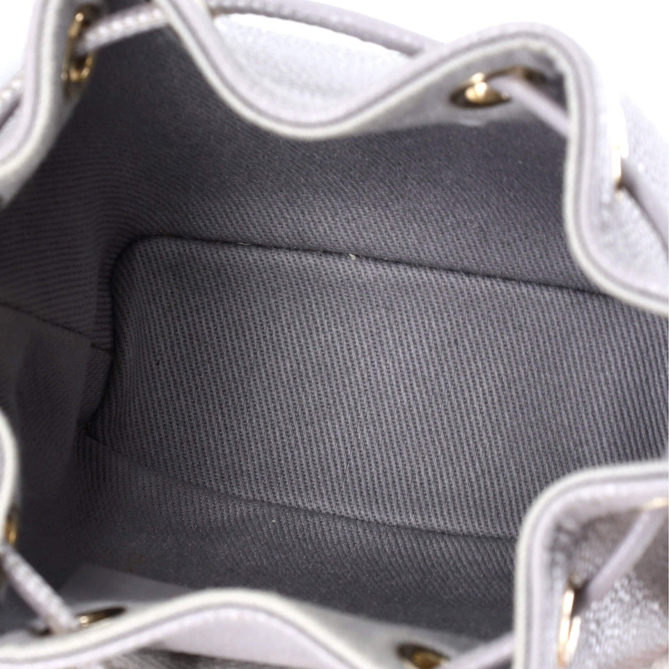 Business Affinity Drawstring Bucket Bag Quilted Caviar Mini