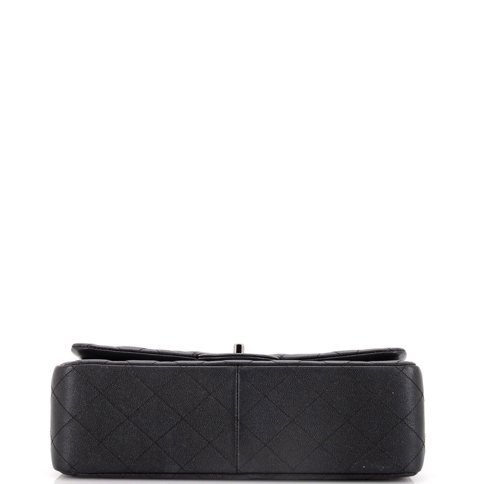 Classic Double Flap Bag Quilted Iridescent Caviar Jumbo