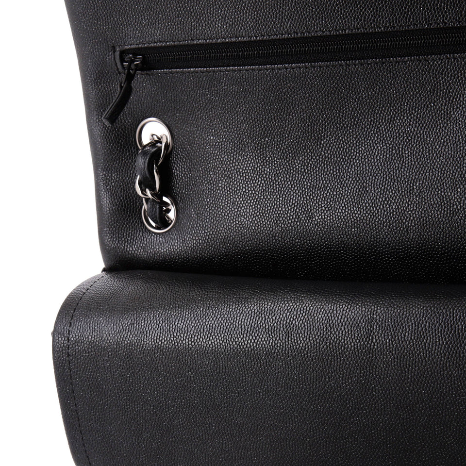 Classic Double Flap Bag Quilted Iridescent Caviar Jumbo