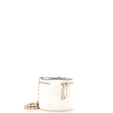 CC Round Vanity Case with Chain Quilted Lambskin Mini