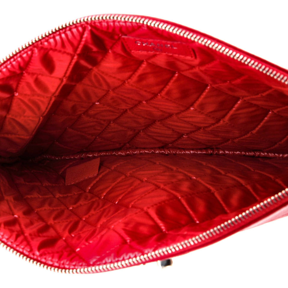 Mademoiselle Vintage O Case Clutch Quilted Sheepskin Medium