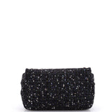 Pearl Handle Flap Bag Quilted Tweed Medium