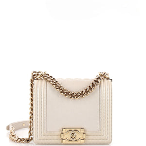 Reverso Square Boy Flap Bag Caviar Small