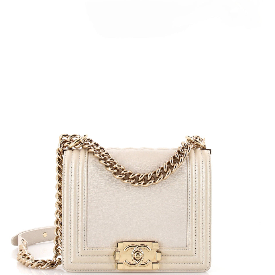 Reverso Square Boy Flap Bag Caviar Small