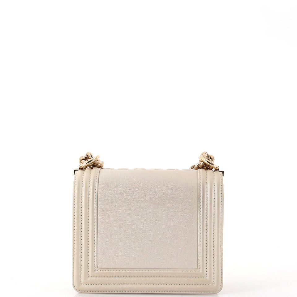 Reverso Square Boy Flap Bag Caviar Small