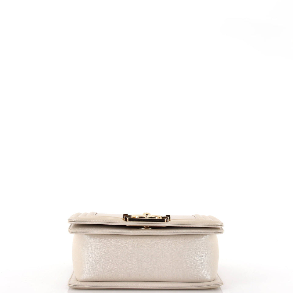 Reverso Square Boy Flap Bag Caviar Small