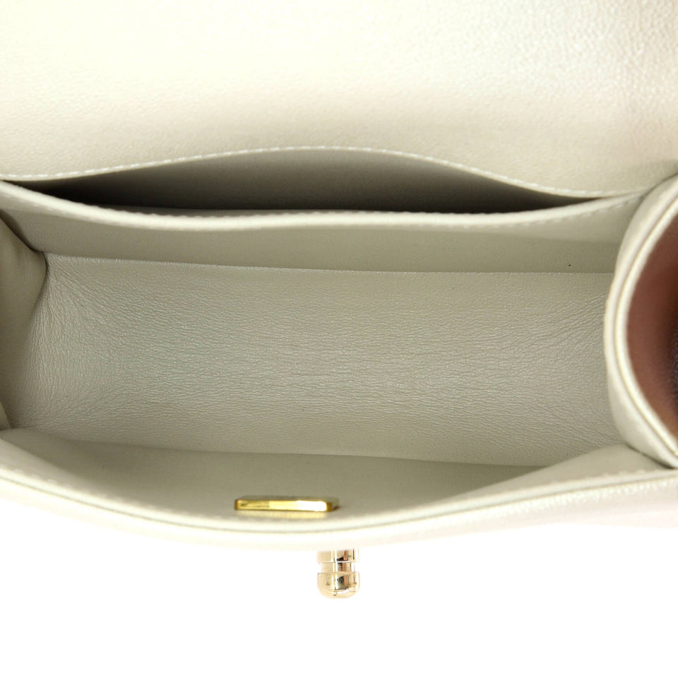 Reverso Square Boy Flap Bag Caviar Small