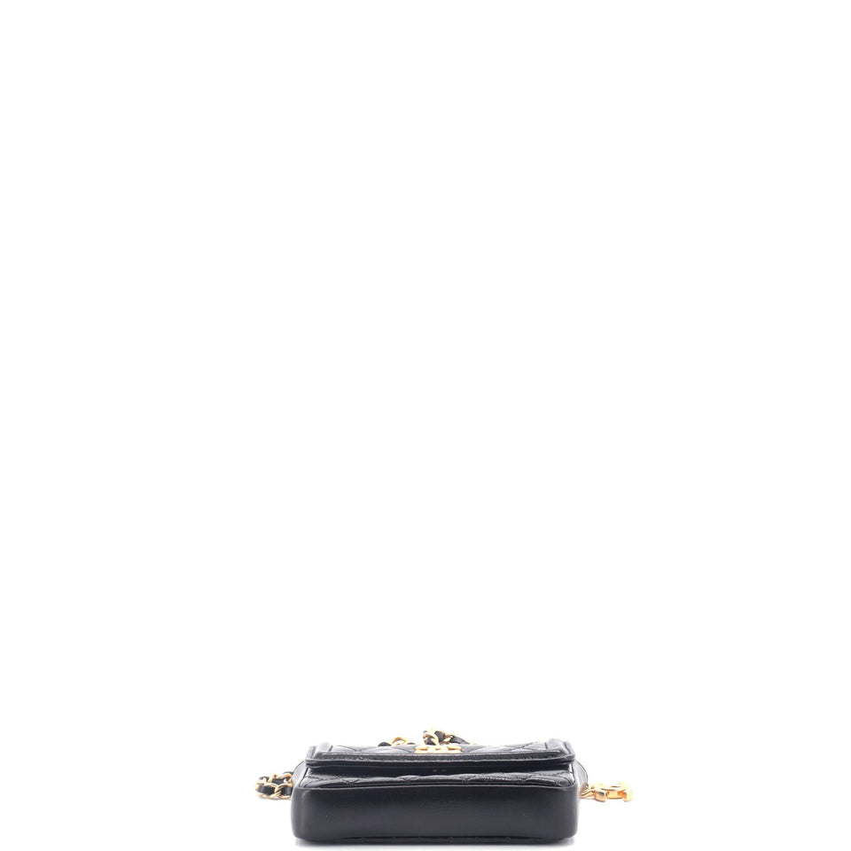 CC Flap Chain Belt Bag Quilted Shiny Aged Calfskin