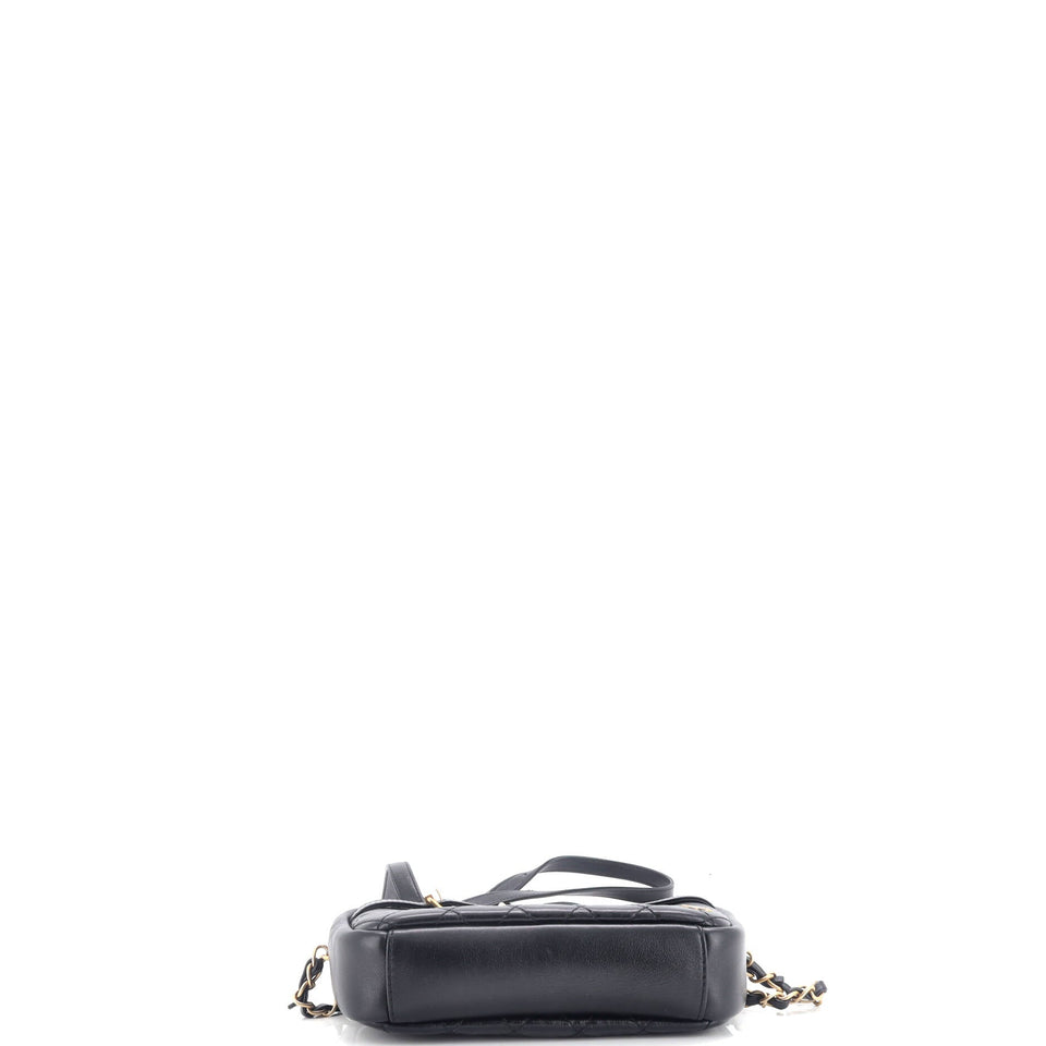 Buckle Camera Case Bag Quilted Lambskin Small