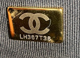 CC Enamel Compartment Chain Shoulder Bag Quilted Lambskin Small