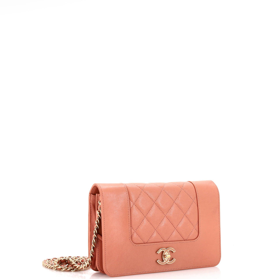 Mademoiselle Vintage Wallet on Chain Quilted Sheepskin