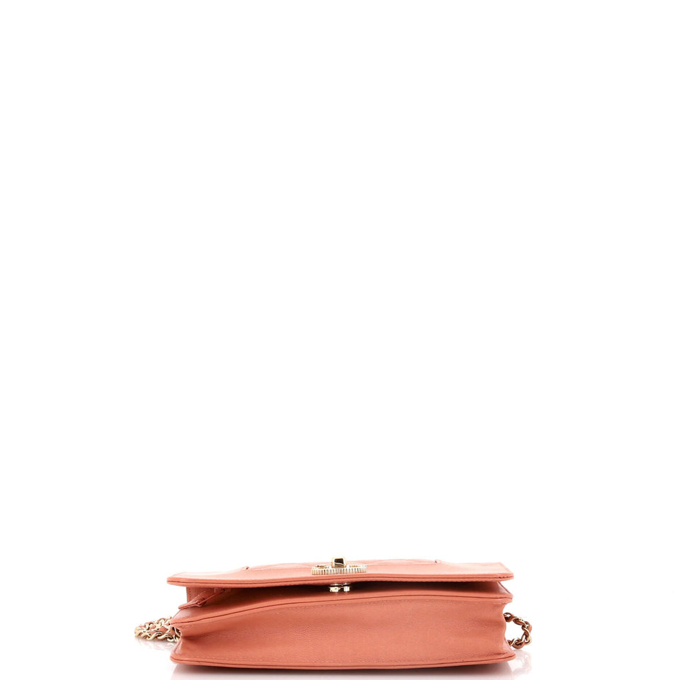 Mademoiselle Vintage Wallet on Chain Quilted Sheepskin