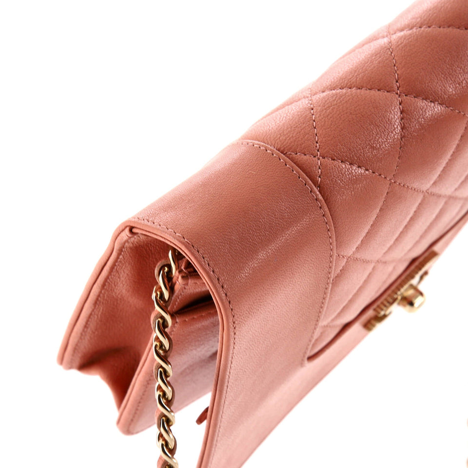 Mademoiselle Vintage Wallet on Chain Quilted Sheepskin