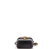 Diamond Lock CC Phone Holder Crossbody Bag Quilted Lambskin Mini