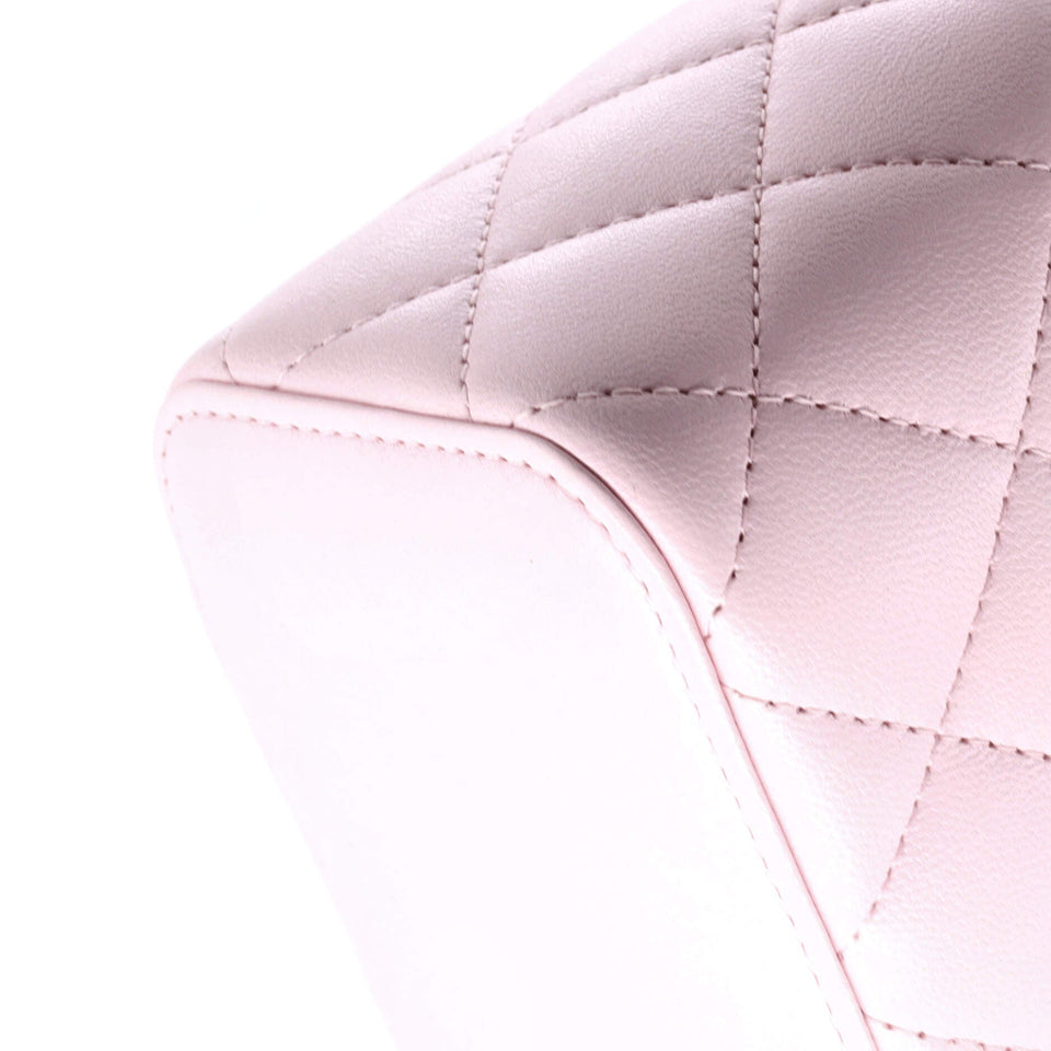 Vanity Case with Pearl Chain Quilted Lambskin Mini