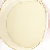CC Round Vanity Case with Chain Quilted Lambskin Mini