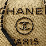 Deauville Tote Straw with Chain Detail Small