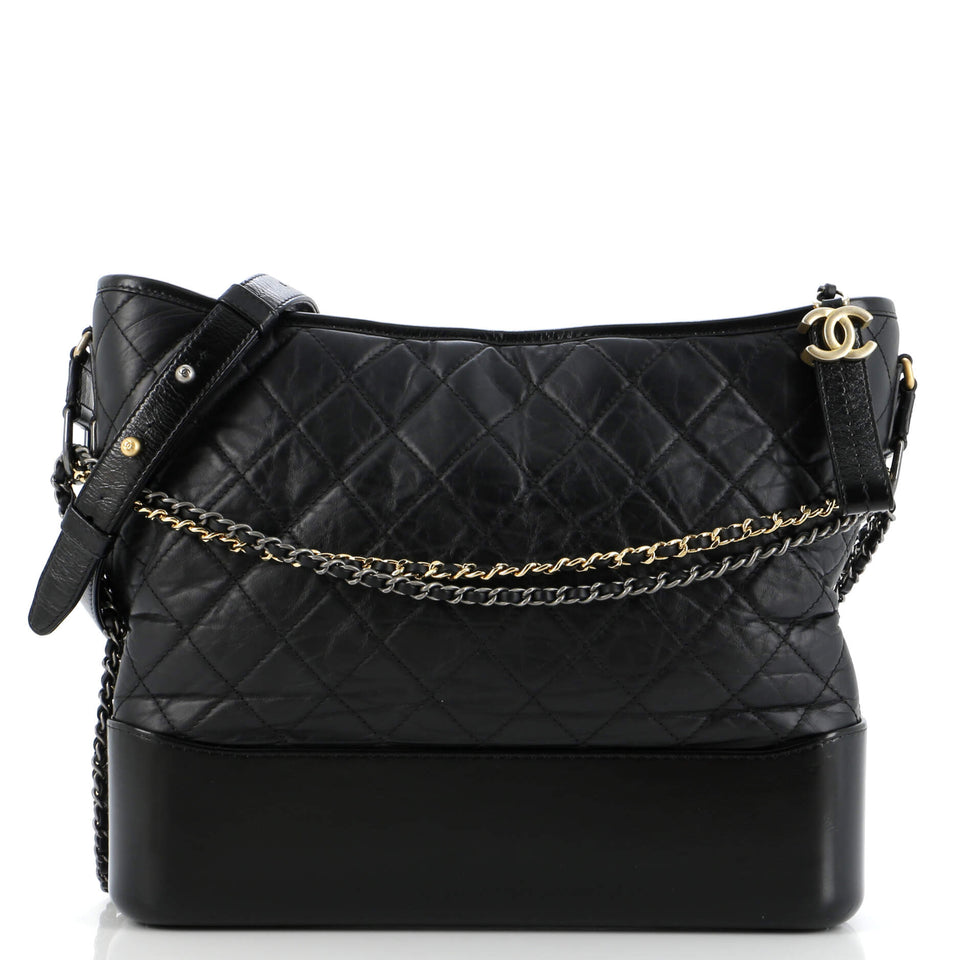 Gabrielle Hobo Quilted Aged Calfskin Large