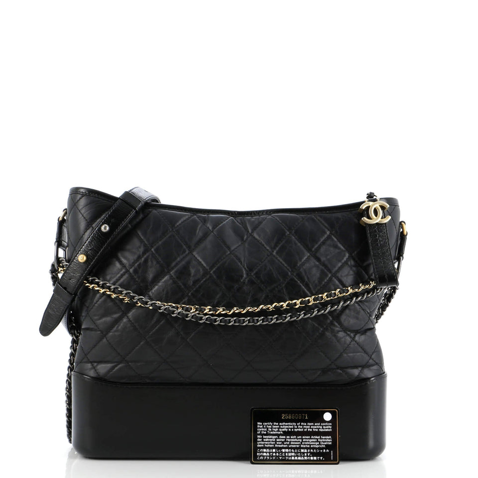 Gabrielle Hobo Quilted Aged Calfskin Large