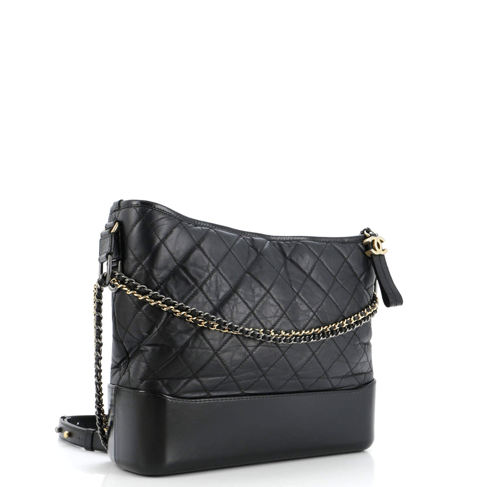 Gabrielle Hobo Quilted Aged Calfskin Large