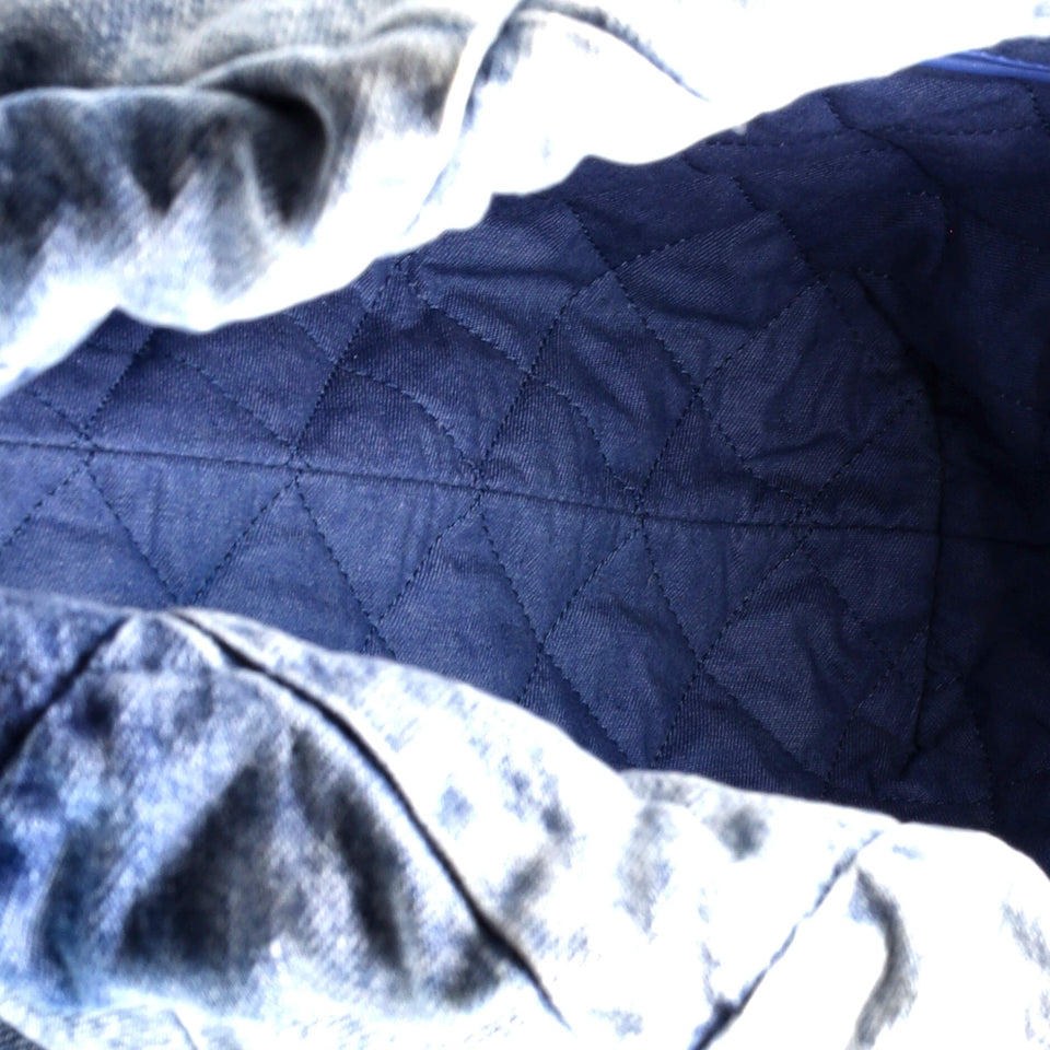 22 Chain Hobo Quilted Denim Small