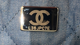 22 Chain Hobo Quilted Denim Small