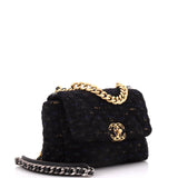 19 Flap Bag Quilted Tweed and Ribbon Medium