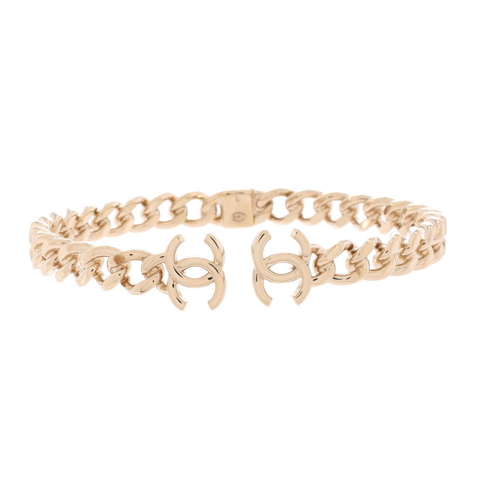 CC Chain Link Choker Necklace Metal