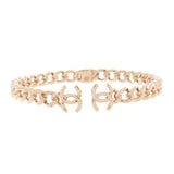 CC Chain Link Choker Necklace Metal