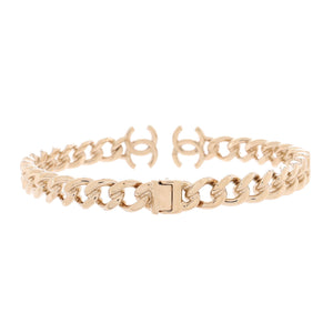 CC Chain Link Choker Necklace Metal