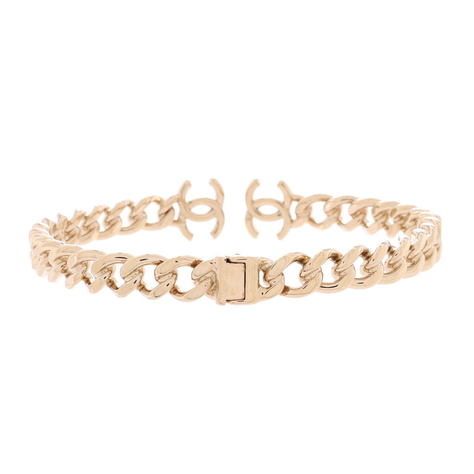 CC Chain Link Choker Necklace Metal