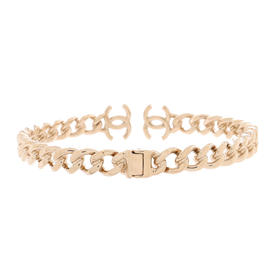 CC Chain Link Choker Necklace Metal