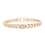 CC Chain Link Choker Necklace Metal