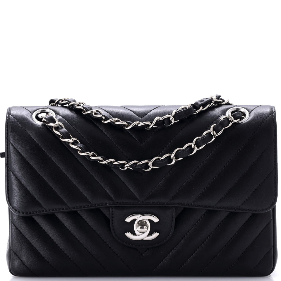 Classic Double Flap Bag Chevron Lambskin Small